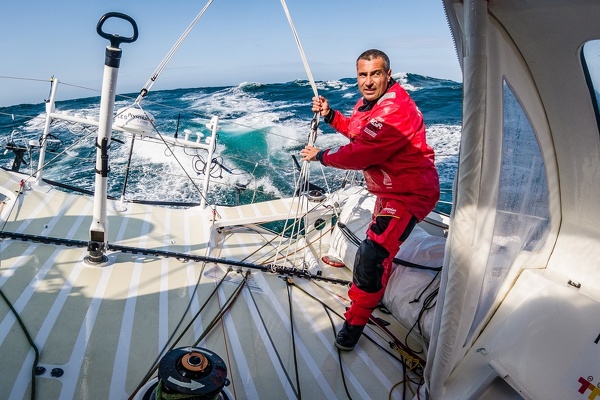 Giancarlo Pedote, skipper di Prysmian Group in navigazione alla 15ma Transat Jacques Vabre 