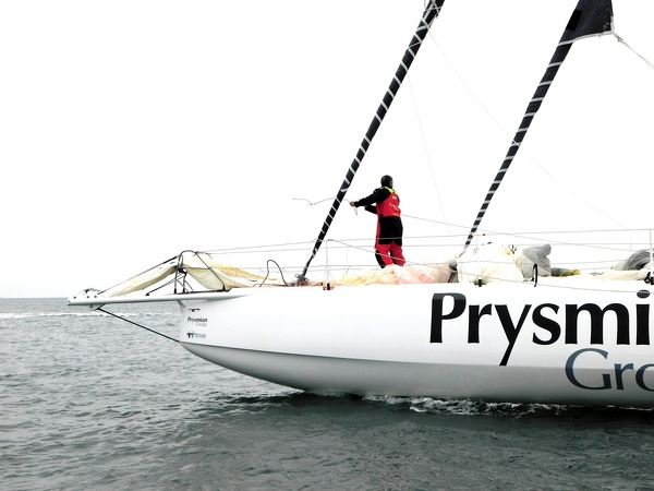 Giancarlo Pedote in navigazione a bordo di Prysmian Group 