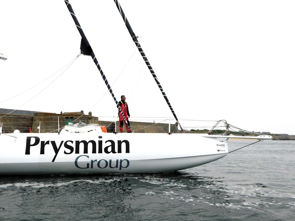 Giancarlo Pedote in navigazione a bordo di Prysmian Group 